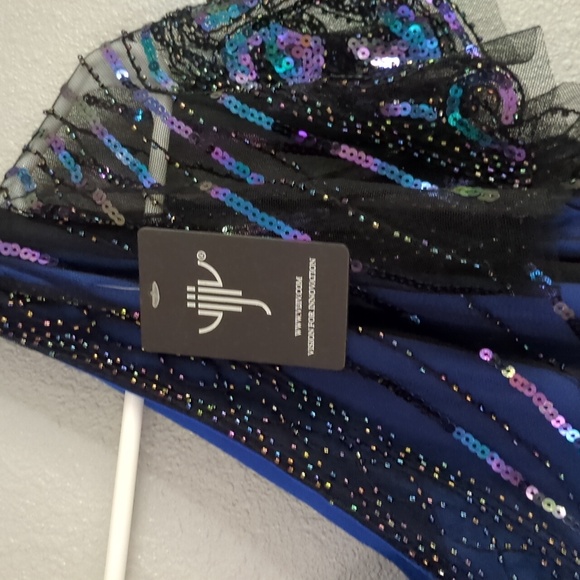 Flapper dress, Navy and sequin midi dress with lots of Fringe and bling - Picture 3 of 3